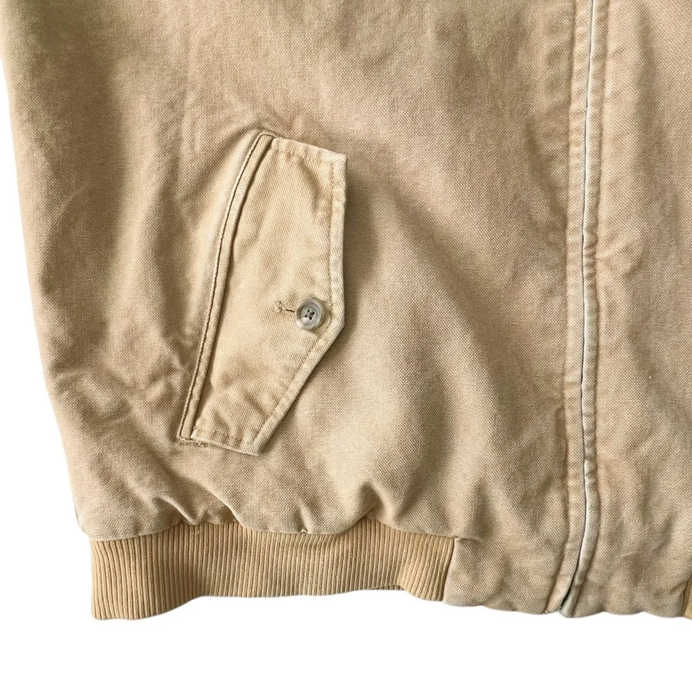 Polo Ralph Lauren Flannel Lined Insulated Canvas Harrington Jacket | LARGE - Picture 9 of 13